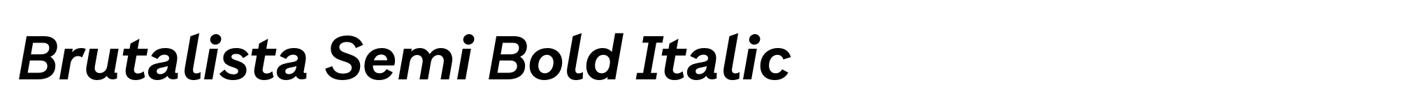 Brutalista Semi Bold Italic image